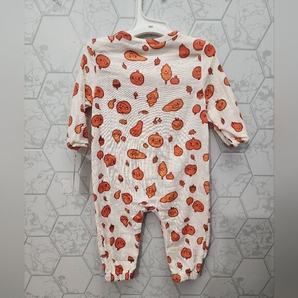 NWT Baby Unisex Fall Thanksgiving Halloween Long sleeve Gauze Romper - Picture 3 of 9